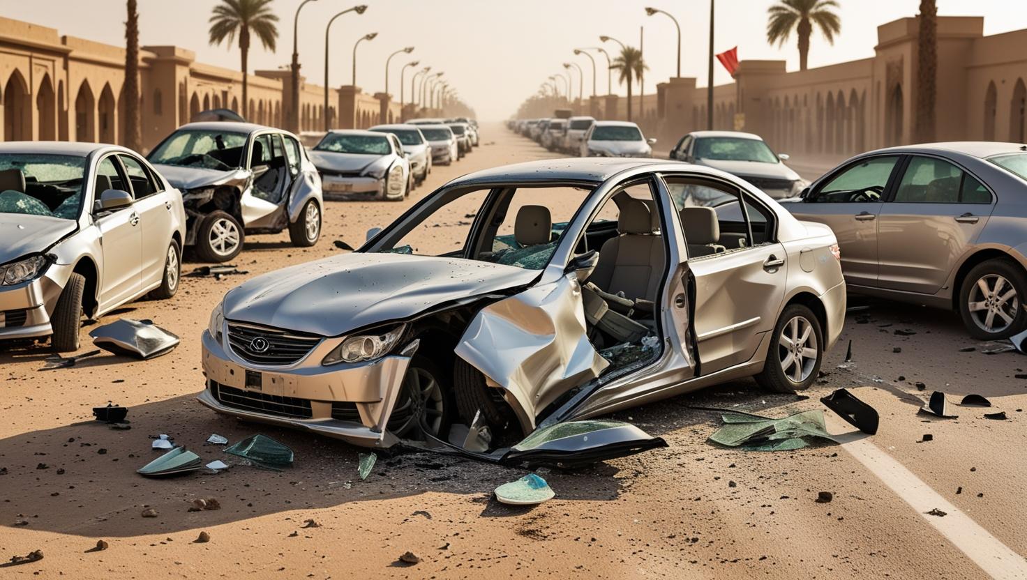 سيارات مصدومة في السعودية